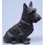 A spelter Scottie dog, height 8.5"