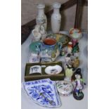 Vases, figures etc