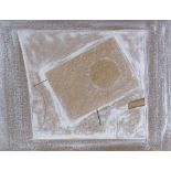 Manner of Ben Nicholson, mixed media, wood / paint relief abstract composition, unsigned, 20" x 25",