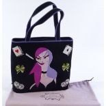 A Lulu Guinness fabric designer handbag