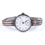 A Vintage Movado Chronometer Mechanical wristwatch, 15 jewel movement, with subsidiary seconds dial,