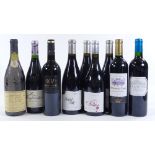 9 bottles of mixed French red wine