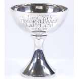 A Swedish silver trophy for the Motorklubben of Lappland dated 1923, height 12cm, 3.1oz