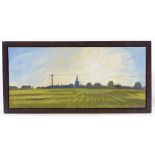 Endel White, oil on canvas laid on board, late Spring evening, Gerrans 2004, label verso from the
