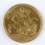 A 1902 gold sovereign