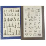 A set of 8 18th century engravings, illustrations of Chemistry equipment, circa 1790, 15" x 8.5",