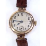 A lady's 9ct gold Vesta Breguet HSFG Mechanical wristwatch, 15 jewel movement with subsidiary