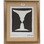 Jasper Johns, original lithograph, cup two Picasso, published by XXth Siecle 1973, sheet size 12.