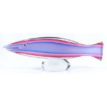 A Murano coloured glass ornamental fish, length 38cm