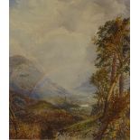 Hubert Coutts, watercolour, rainbow Langdale Valley, 13" x 11", framed