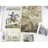 Folder of prints including Hogarth