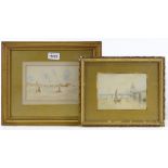 4 small late 19th century watercolours, various artists, framed (4)