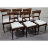 A set of 6 Victorian mahogany dining chairs