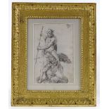 After Bernini, 18th century Italian School, black chalk, Neptune and Triton, unsigned, Richard Philp