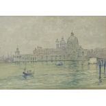 Harry Newey (1858 - 1933), watercolours, scene in Venice, 6.5" x 9.5", framed