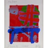 Albert Irvine, colour screen print / woodblock, Comet 1998, signed in pencil, printer's proof, sheet