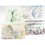 Robert Mackechnie, folder of watercolours (6)