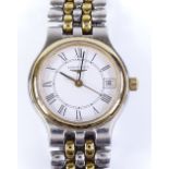 A lady's Longines Les Grande Classique Quartz wristwatch, stainless steel bi-metal case, with