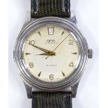 A Vintage Oris Automatic wristwatch, stainless steel case with date aperture, model no. SA7445, 25