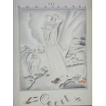 Charles Loupot (1892 - 1962), pochoir print, circa 1920, advertising study for Cecil Shoes, sheet