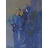 John Palmer, gouache / watercolour, cowboy, 10" x 7.5", framed