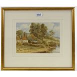 3 early 20th century watercolours, rural landscapes, including works by Abraham Hulk Jnr, framed (3)