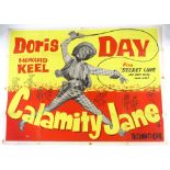 2 Vintage quad film posters for Calamity Jane, and Oklahoma, unframed (2)