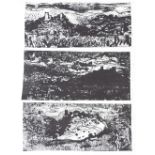 John Piper, 2 sheets of lithographs, rural landscapes, 1 signed in pencil dated 1982, sheet size