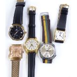 5 various Vintage wristwatches, including Superoma (5)