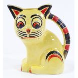 A Czechoslovakian Art Deco cat design jug, by Ditmar Urbach, height 20.5cm