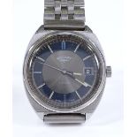 A Vintage Rotary Empire Mechanical wristwatch, stainless steel case, with 21 jewel movement and date