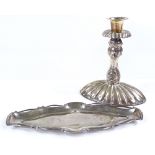 An Edwardian silver pin tray, by Sibray, Hall & Co Ltd, hallmarks London 1904, together with a