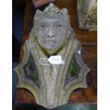 A weathered concrete church corbel, L30cm