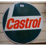 A Vintage Castrol aluminium advertising sign, 17.5" across.