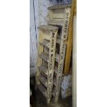 2 pairs of early 20th century decorator's painted pine step ladders (Dennis R Burgess West Norwood)