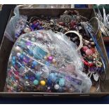 A mixed box of costume jewellery