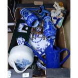 A box of various china etc