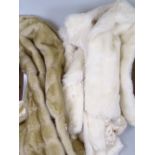 3 fur fabric jackets and a stole