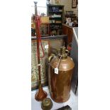 A Vintage copper and brass fire extinguisher