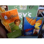 3 Vintage shop advertising cards for Fry's Chocolate, Libbys Pineapple, and Vita Weat Crispbread (3)