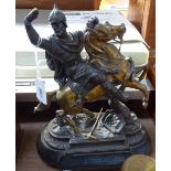 A 19th century spelter figure of William The Conqueror, height 11"