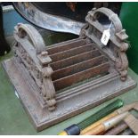 A Victorian cast-iron boot scraper, length 12"