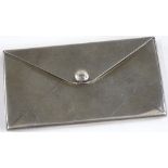 An Edwardian silver envelope stamp case, by M Emanuel, hallmarks Birmingham 1912, length 8cm