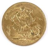A 1913 gold sovereign