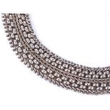 A Victorian unmarked silver choker necklace, length 460mm, 76.2g