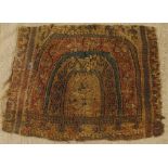 2 Egyptian Coptic Christian embroidered textiles, 6th/7th century AD, 15cm x 14cm
