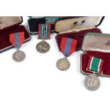 2 Imperial Service medals, a Women's Voluntary Service medal, and a POW medal, all cased (4)