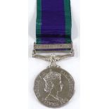A Northern Ireland Campaign Service medal, awarded to E4292025 Sac M J Harris RAF