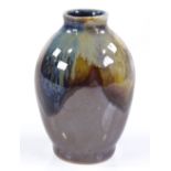 A Chinese multi-colour blue/brown drip glaze porcelain vase, height 9cm