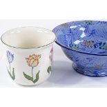 A Tiffany & Co Alfama pattern bowl, diameter 31cm, and a Tiffany Tulips design jardiniere,